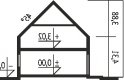 Projekt domu z poddaszem E11 II ECONOMIC - przekrój 1