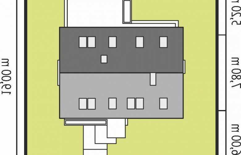 Projekt domu jednorodzinnego E11 III ECONOMIC - Usytuowanie - wersja lustrzana