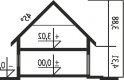 Projekt domu jednorodzinnego E11 III ECONOMIC - przekrój 1