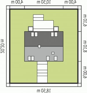 Usytuowanie budynku E12 ECONOMIC w wersji lustrzanej