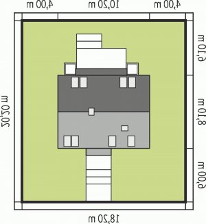 Usytuowanie budynku E12 II ECONOMIC w wersji lustrzanej