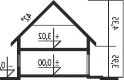 Projekt domu jednorodzinnego E12 II ECONOMIC - przekrój 1