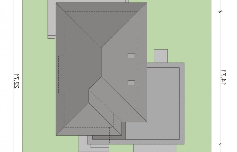 Projekt domu piętrowego Klara 2 PS - Usytuowanie - wersja lustrzana