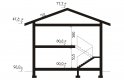 Projekt domu piętrowego Klara 2 PS - przekrój 1