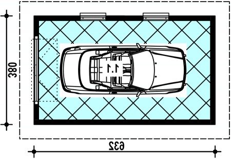 Rzut projektu G-3 Szkielet - wersja lustrzana