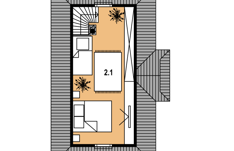 Projekt domu letniskowego LEG-1 Szkielet - 