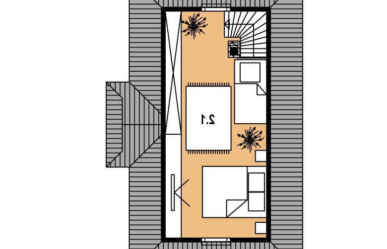 Projekt domu letniskowego LEG-1 Szkielet - 