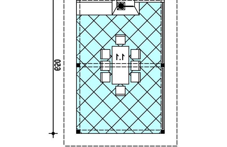 Projekt budynku gospodarczego W-1 - 