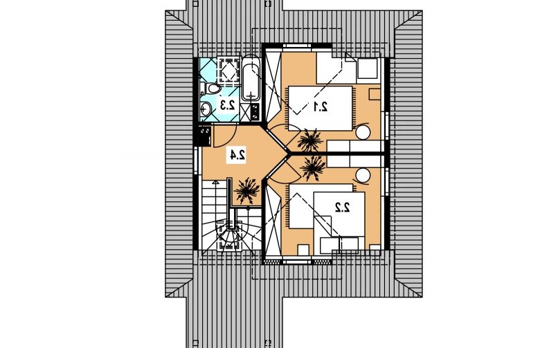 Projekt domu z bala A-136 Bal - 