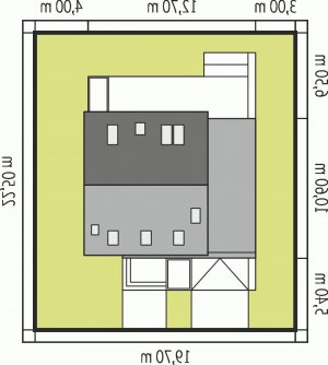 Usytuowanie budynku E14 II G1 MULTI-COMFORT w wersji lustrzanej