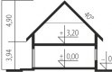 Projekt domu nowoczesnego E14 II G1 MULTI-COMFORT - przekrój 1