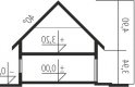 Projekt domu nowoczesnego E14 II G1 MULTI-COMFORT - przekrój 1