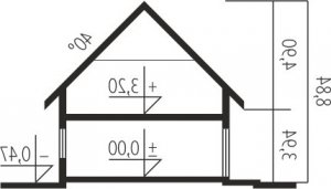 Przekrój projektu E14 II G1 MULTI-COMFORT w wersji lustrzanej