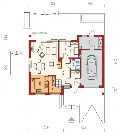 PARTER E4 G1  (wersja A) MULTI-COMFORT - wersja lustrzana