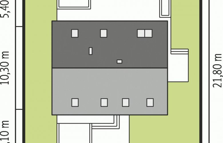 Projekt domu nowoczesnego E4 G1  (wersja A) MULTI-COMFORT - Usytuowanie