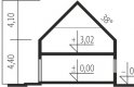 Projekt domu nowoczesnego E4 G1  (wersja A) MULTI-COMFORT - przekrój 1