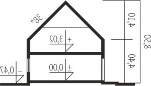 Przekrój projektu E4 G1  (wersja A) MULTI-COMFORT w wersji lustrzanej