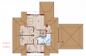 Projekt domu tradycyjnego Edek G2 Mocca - poddasze