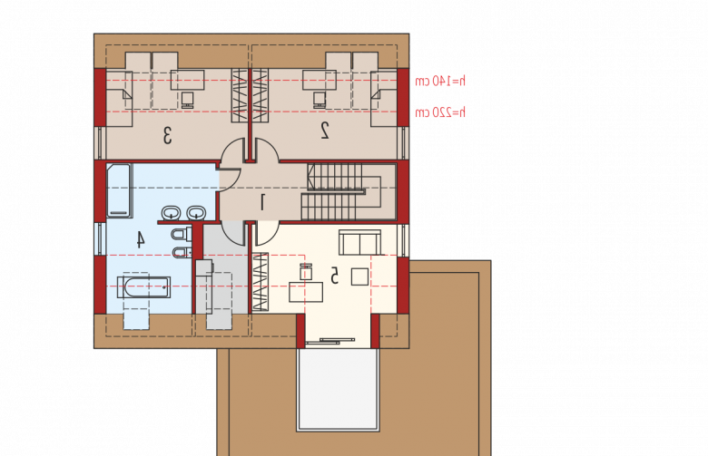 Projekt domu energooszczędnego Edgar II G2 ENERGO - poddasze