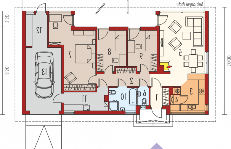 Projekt domu jednorodzinnego Eryk G1 MULTI-COMFORT - parter