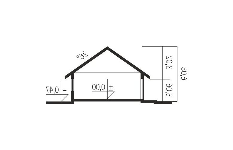 Projekt domu jednorodzinnego Eryk G1 MULTI-COMFORT - przekrój 1