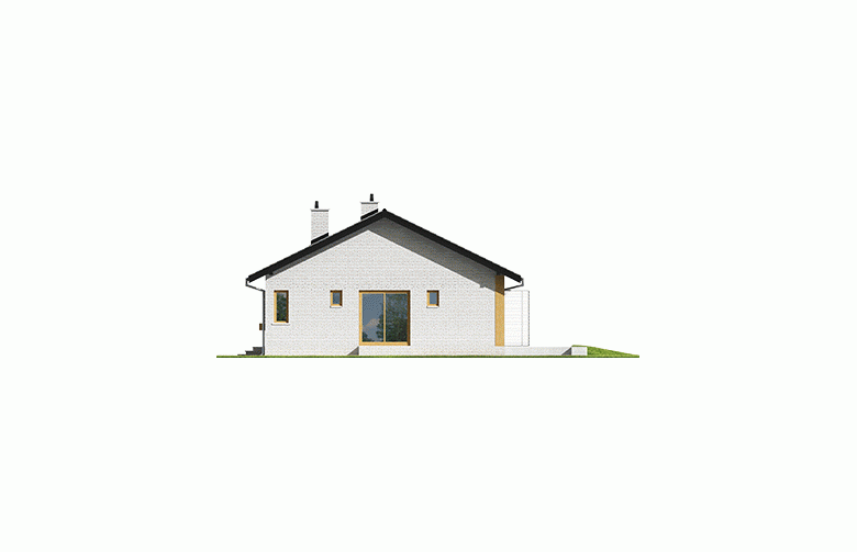 Projekt domu jednorodzinnego Eryk III - elewacja 2