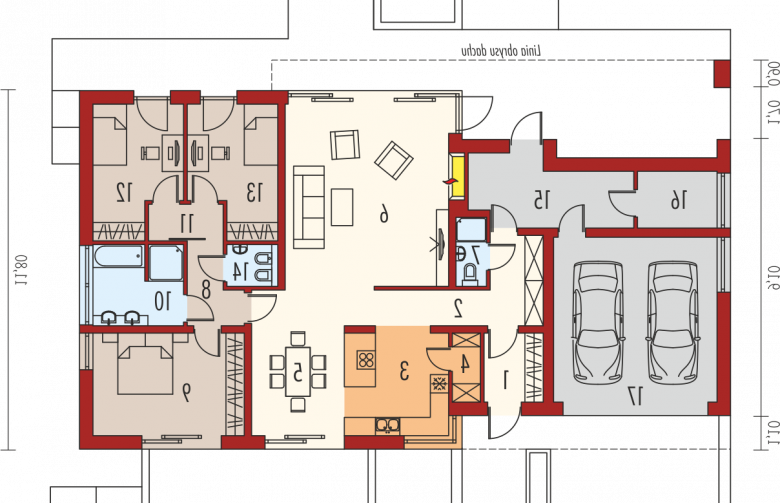 Projekt domu tradycyjnego EX 11 G2 (wersja A) soft - parter