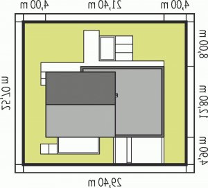 Usytuowanie budynku EX 11 G2 (wersja A) soft w wersji lustrzanej