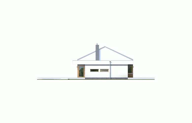 Projekt domu nowoczesnego EX 11 G2 (wersja C) soft - elewacja 2