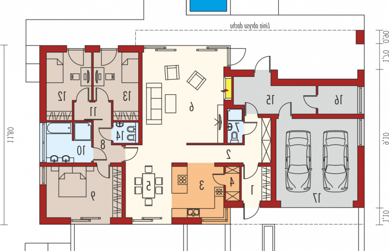 Projekt domu nowoczesnego EX 11 G2 (wersja C) soft - parter