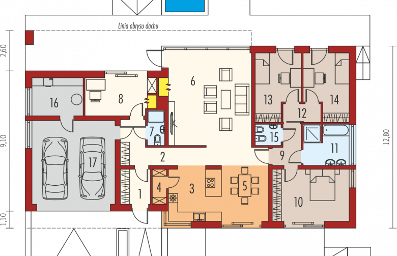 Projekt domu nowoczesnego EX 11 G2 (wersja D) MULTI-COMFORT - parter