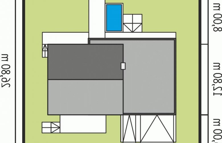 Projekt domu nowoczesnego EX 11 G2 (wersja D) MULTI-COMFORT - Usytuowanie - wersja lustrzana