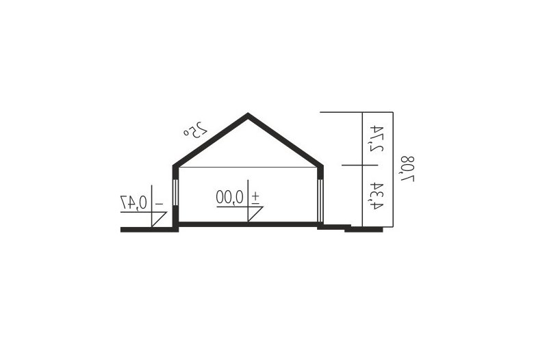 Projekt domu nowoczesnego EX 11 G2 (wersja D) MULTI-COMFORT - przekrój 1