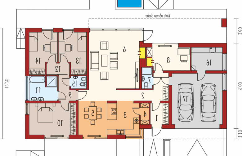 Projekt domu nowoczesnego EX 11 G2 (wersja D) soft - parter