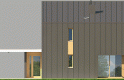 Projekt domu z poddaszem EX 12 (z wiatą) - elewacja 1