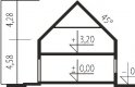 Projekt domu nowoczesnego EX 13 soft - przekrój 1
