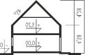 Projekt domu nowoczesnego EX 13 soft - przekrój 1