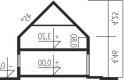 Projekt domu nowoczesnego EX 14 soft - przekrój 1