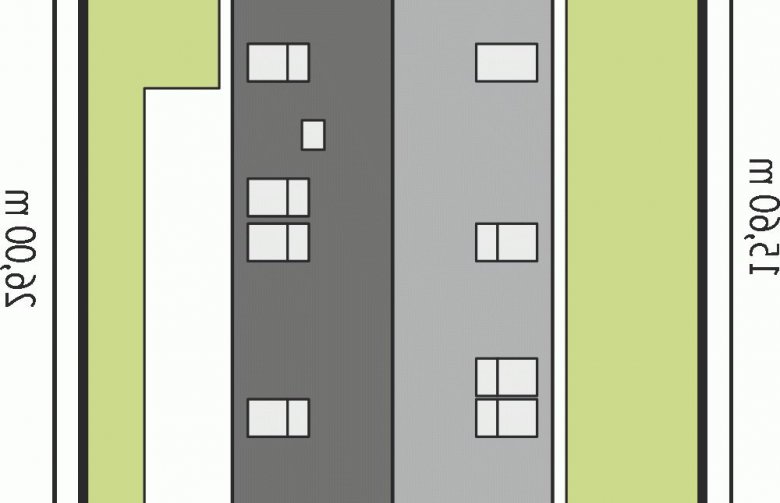 Projekt domu nowoczesnego EX 15 II soft - Usytuowanie - wersja lustrzana