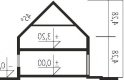 Projekt domu nowoczesnego EX 15 II soft - przekrój 1