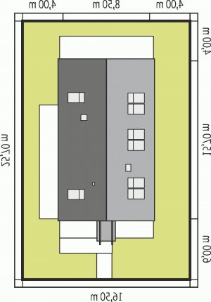 Usytuowanie budynku EX 15 soft w wersji lustrzanej