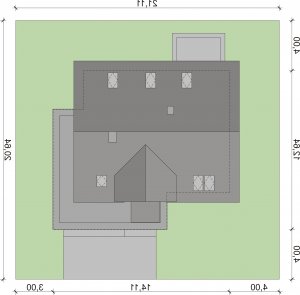 Usytuowanie budynku Ksawery 2 PS w wersji lustrzanej