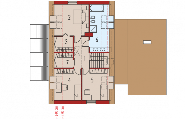 Projekt domu nowoczesnego EX 16 G1 MULTI-COMFORT - poddasze