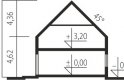 Projekt domu nowoczesnego EX 16 G1 MULTI-COMFORT - przekrój 1