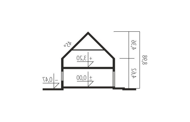 Projekt domu nowoczesnego EX 16 G1 MULTI-COMFORT - przekrój 1