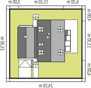 Usytuowanie budynku EX 16 II G1 w wersji lustrzanej