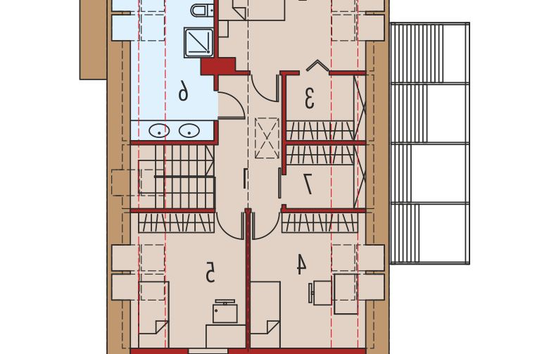 Projekt domu nowoczesnego EX 16 soft - poddasze