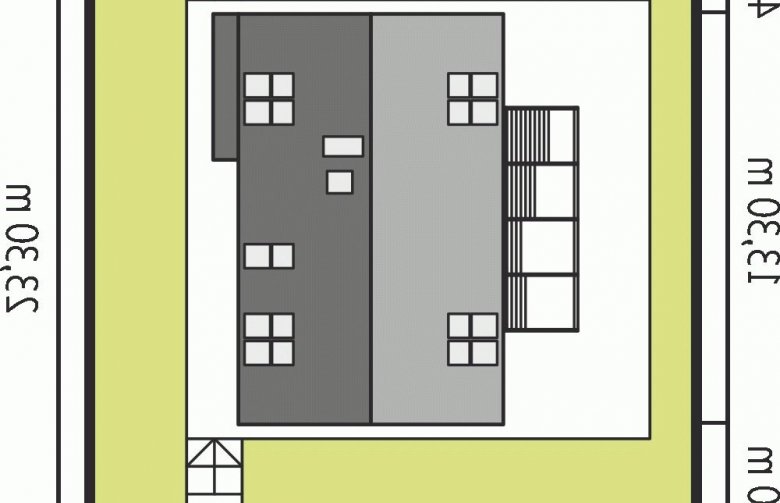 Projekt domu nowoczesnego EX 16 soft - Usytuowanie - wersja lustrzana