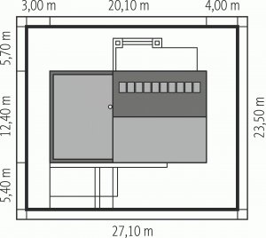 Usytuowanie budynku EX 8 G2 (wersja A) soft