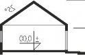 Projekt domu nowoczesnego EX 8 G2 (wersja B) soft - przekrój 1